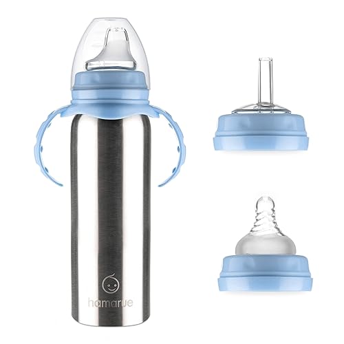 Hamarue 3-in-1 Stainless Steel Sippy Cup