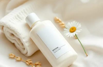 Aveeno-style baby skincare lotion with oat sprigs