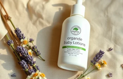Earth Mama Organics baby skincare with lavender