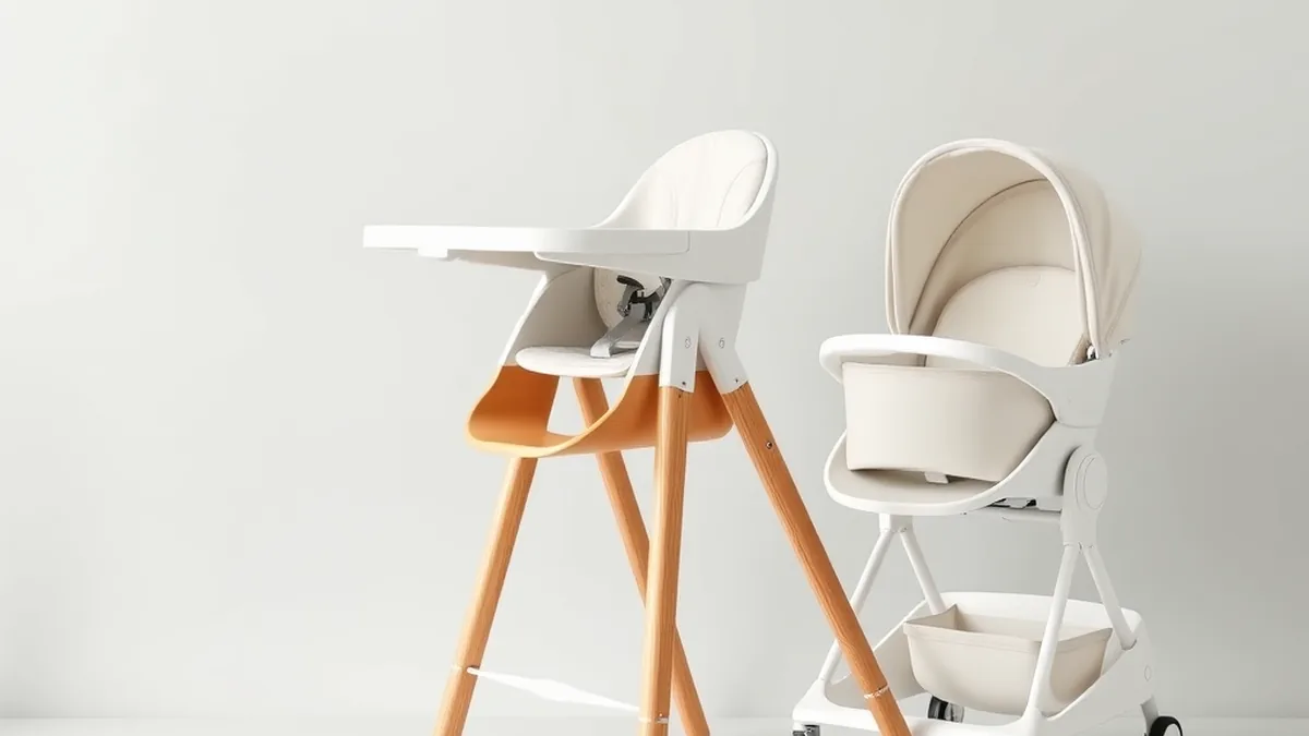 Modern minimalist baby high chair scandinavian design
