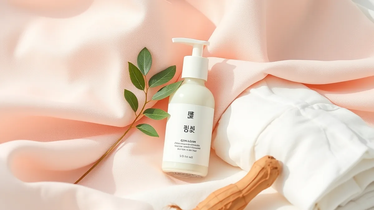 Korean baby products with hanbok fabric and ginseng