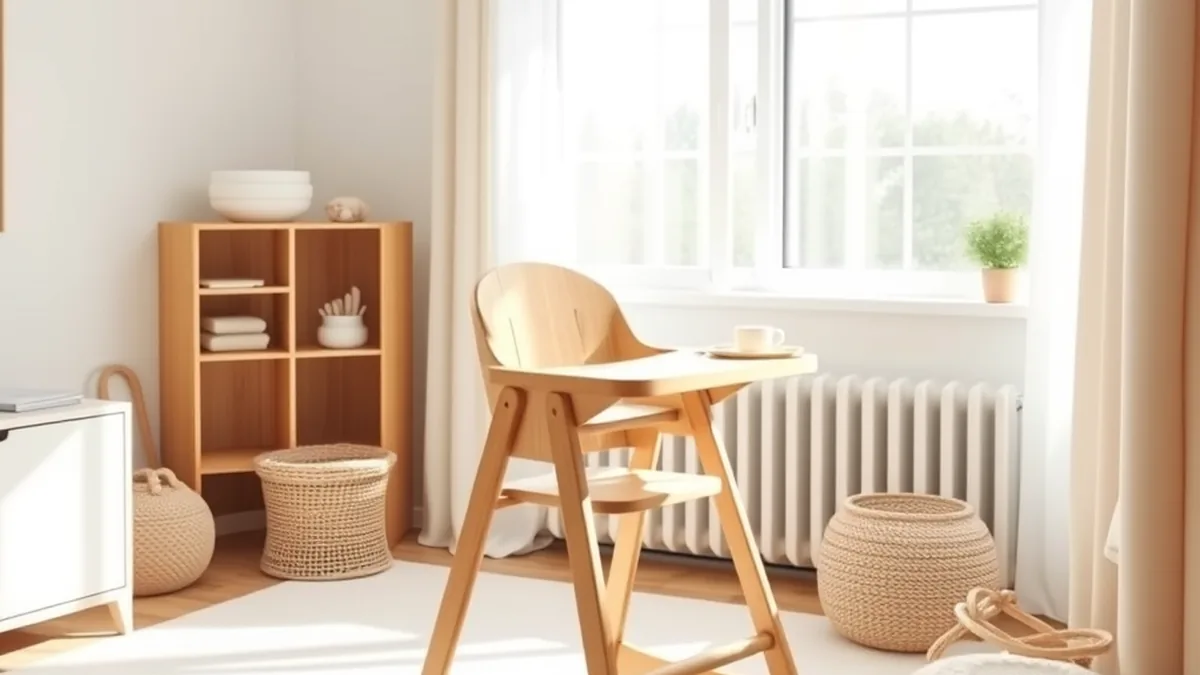 Lalo modern wooden baby high chair