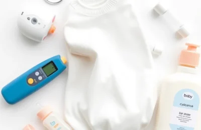Pediatrician recommended baby essentials including thermometer and nasal aspirator