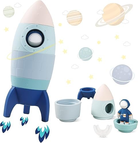 Plan Toys Wooden Stacking Rocket