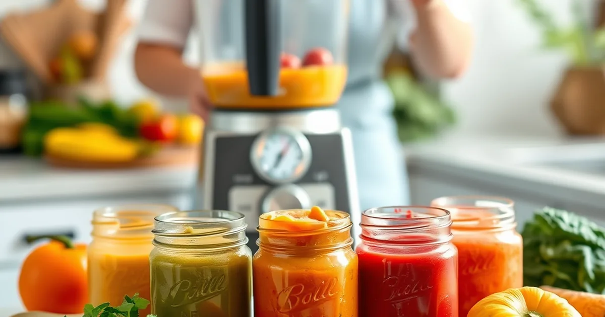 Best baby food makers 2026 - homemade baby food purees in glass jars
