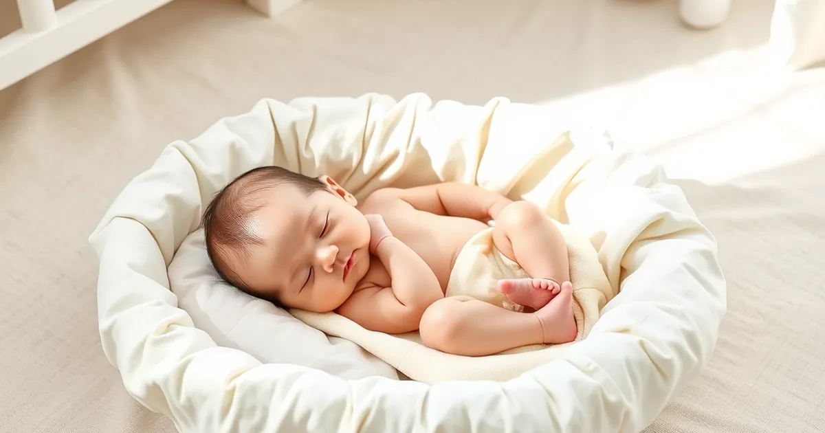 Best baby loungers 2026 - newborn nestled in organic cotton baby lounger