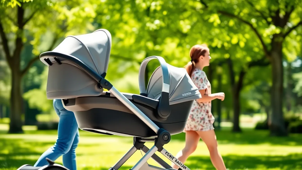 Best baby travel systems 2026 - modern stroller with infant car seat in a park