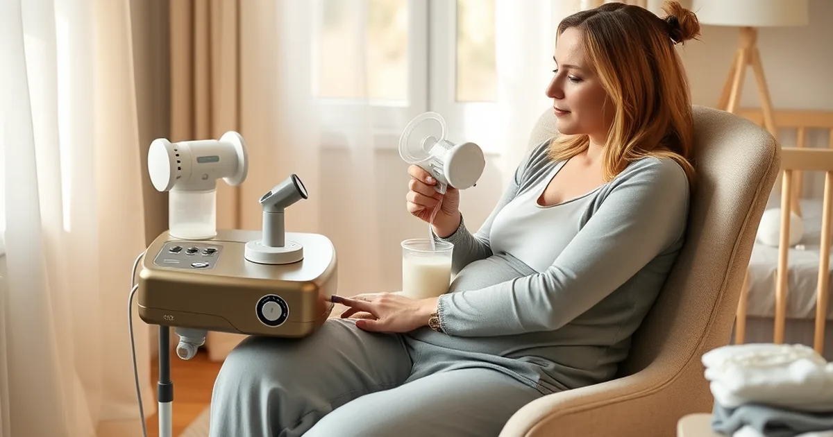 Best electric breast pumps 2026 - mother pumping in a nursery