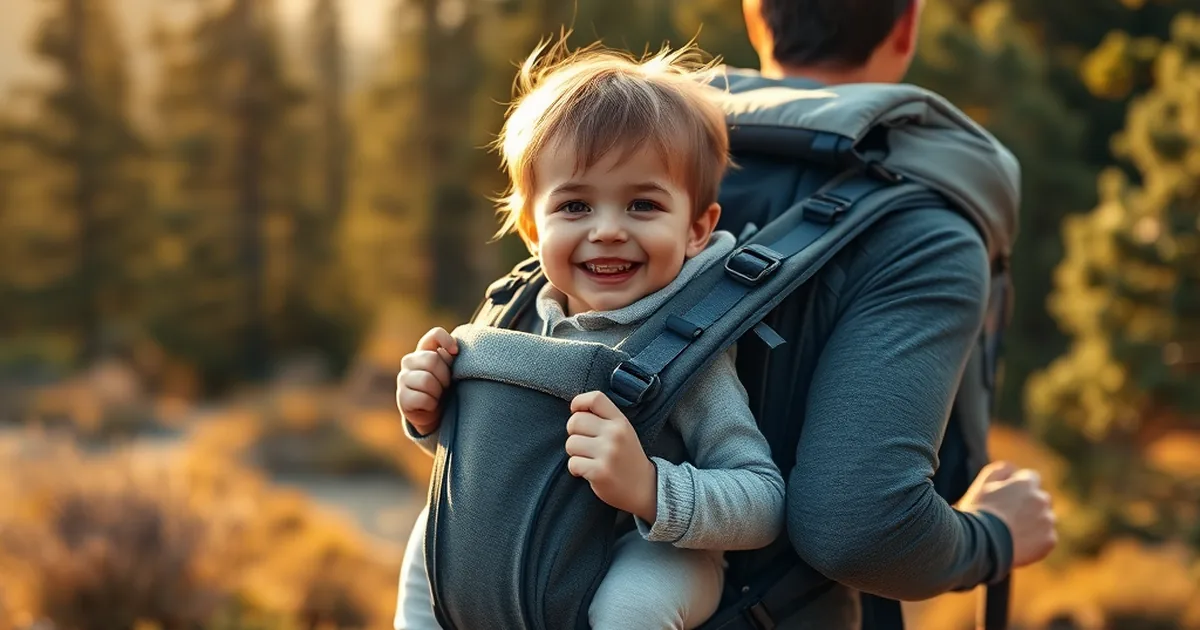 Best hiking baby carriers 2026 - toddler in a frame hiking carrier on a mountain trail