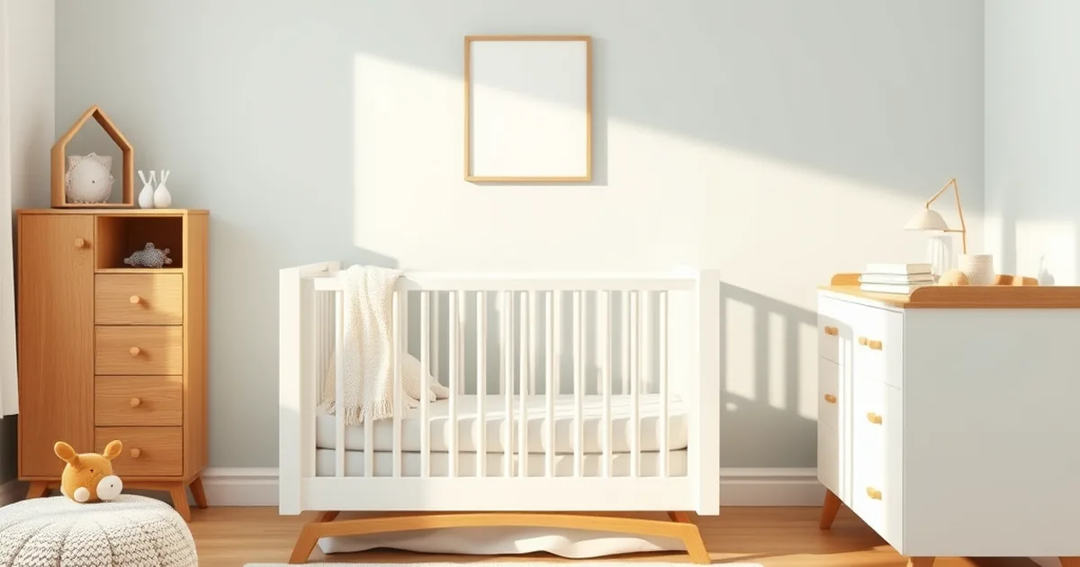 Best nursery furniture sets 2026 - coordinated white nursery furniture set with convertible crib and matching dresser