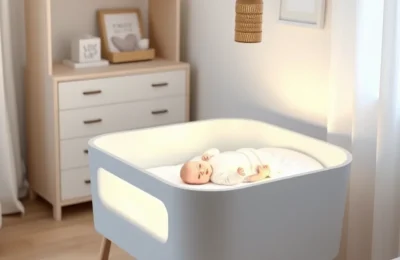 Best smart bassinets 2026 - newborn sleeping in a premium smart bassinet with app control