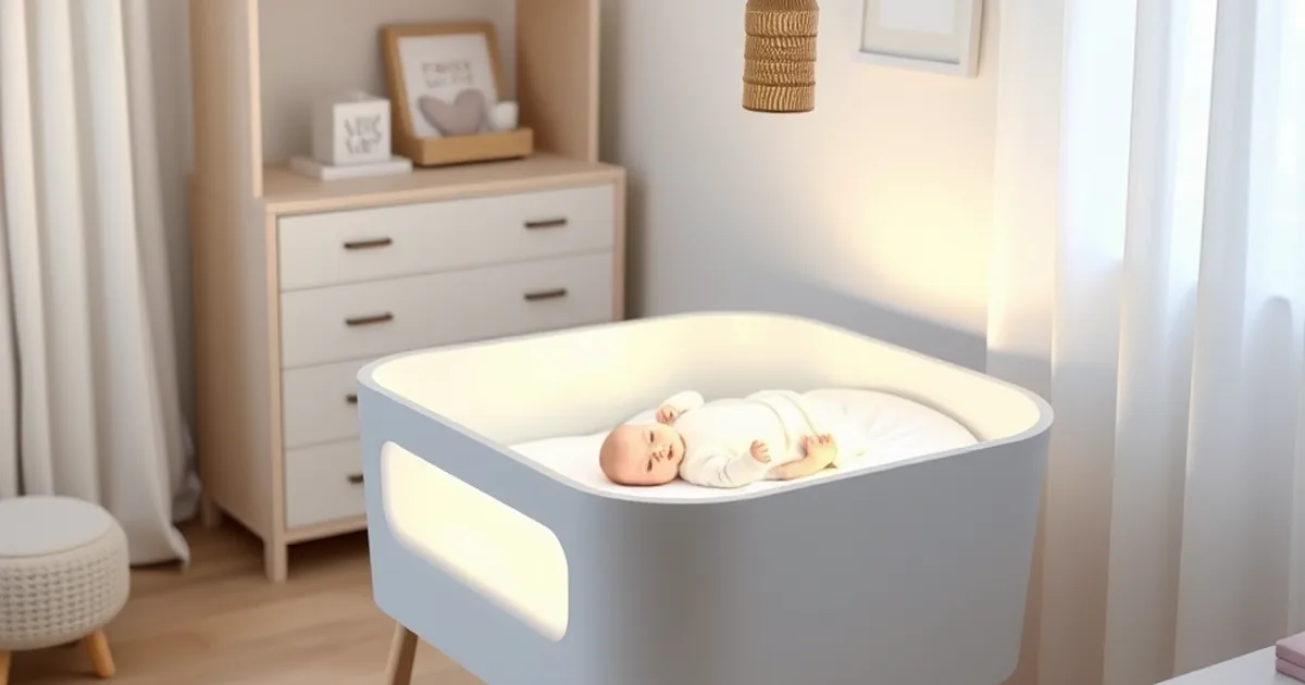 Best smart bassinets 2026 - newborn sleeping in a premium smart bassinet with app control