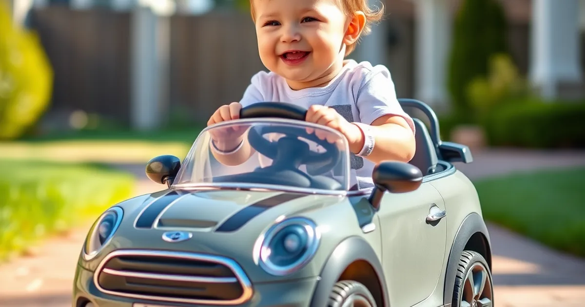 Best toddler ride-on cars 2026 - happy toddler driving a miniature electric car on a driveway