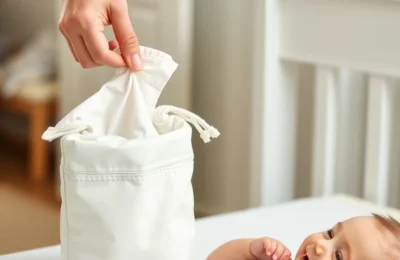 Best baby wipes 2026 - parent pulling a baby wipe from a plain flip-top pack beside a smiling baby