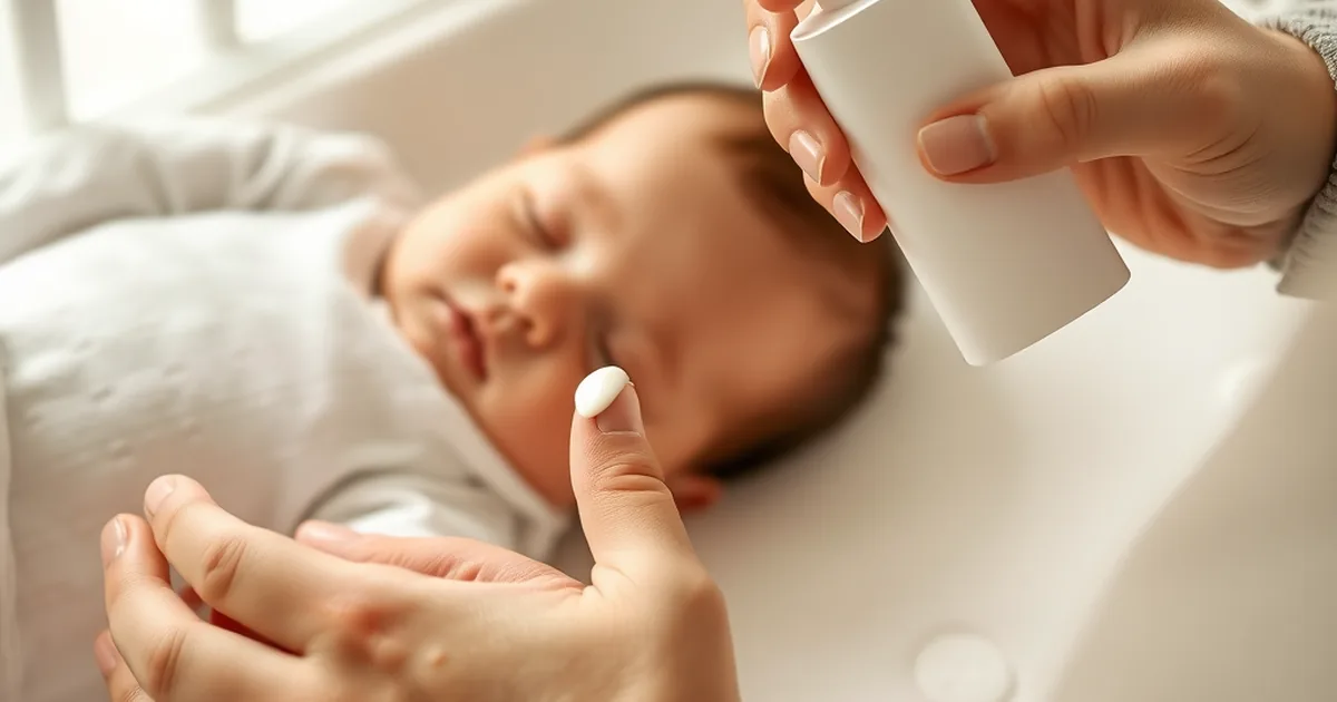 Best diaper rash creams 2026 - parent holding a plain tube of diaper cream beside a baby on a changing mat