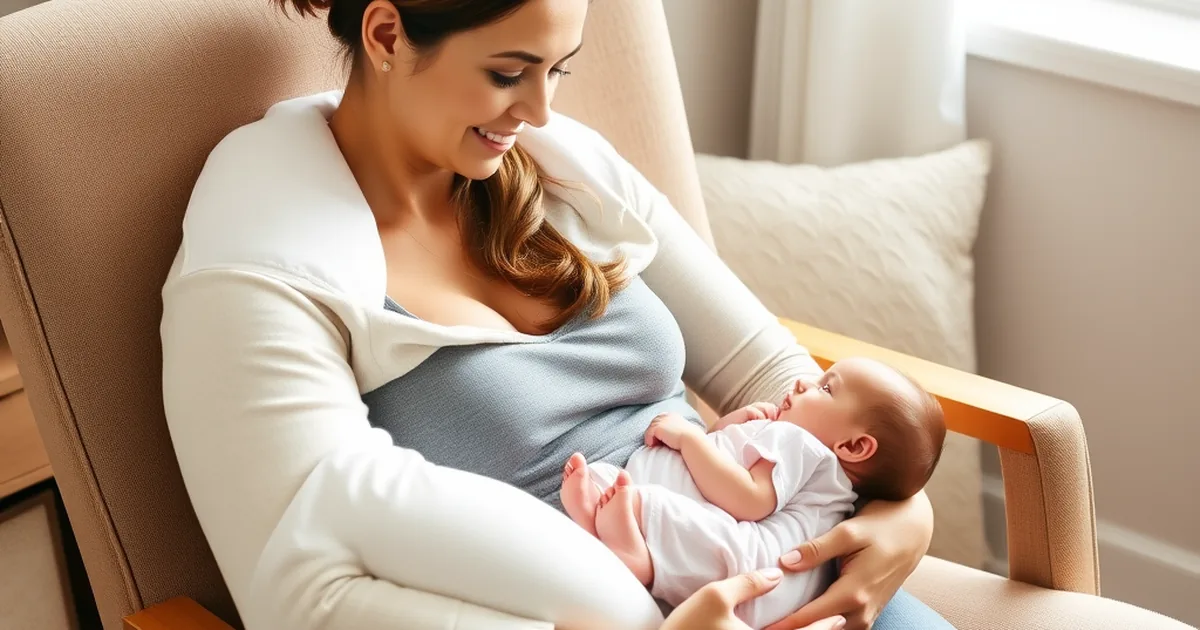 Best nursing pillows 2026 - mother breastfeeding newborn with a supportive nursing pillow in a calm nursery